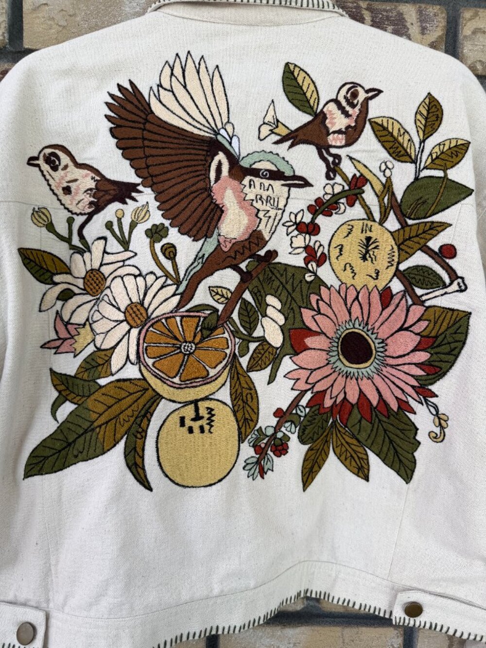 Free People x Denim and Bone Woodlands Embroidered Jacket - Picture 11 of 15